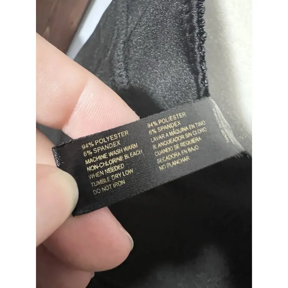 Marilyn Monroe Intimates Lingerie Black Slip Gown Sz Large